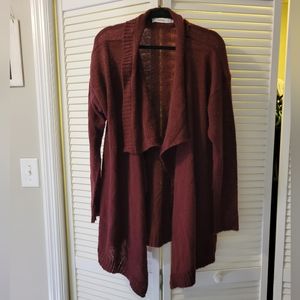 🌼5 for $25🌼 maroon shaw knit draped cardigan